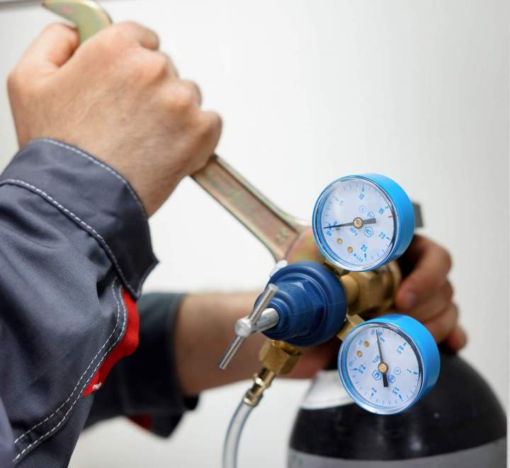 Installation de matériel de gaz